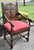 Brown Antique Kittinger Solid Oak Carved Tudor Style Chair W/Pillow For Sale - Image 8 of 13