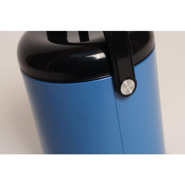 Vintage Japanese Crown Corning "Thermique" Sky Blue Ice Bucket/Pail With Tongs For Sale - Image 11 of 16