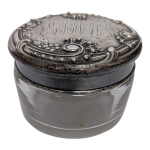 Antique Sterling Silver Marked Top With Initials on the Top