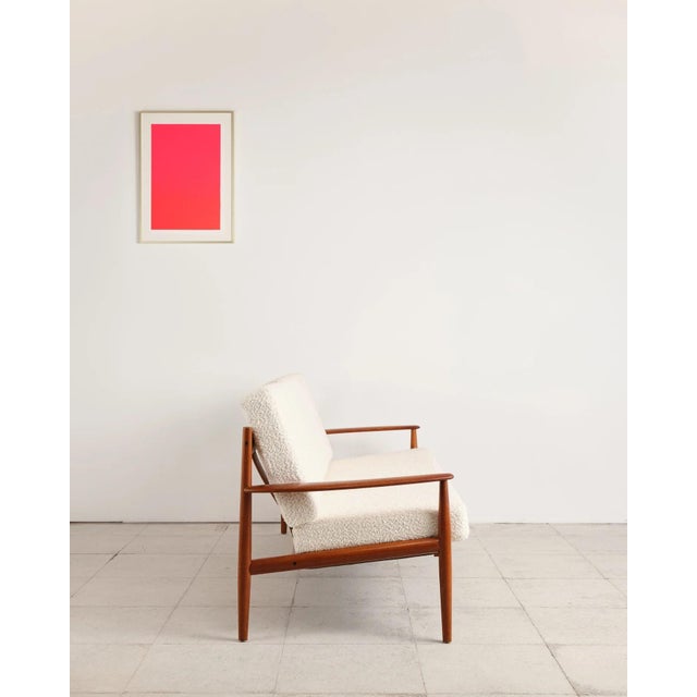 Three-Seater Sofa Model 118 in Teak with Bouclé Upholstery by Grete Jalk for France & Søn, Denmark, 1950s For Sale - Image 6 of 18