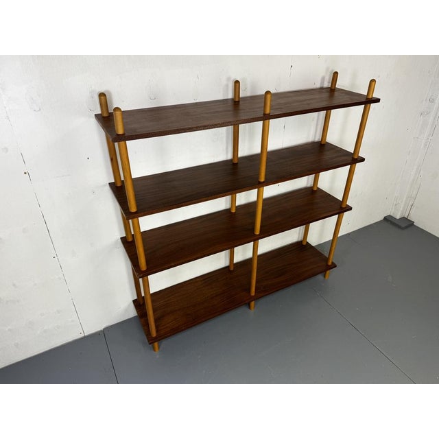 Mid-Century Modernist Teak Stick Wall Cabinet attributed to Willem Lutjens for Gouda Den Boer, 1950s For Sale - Image 9 of 18