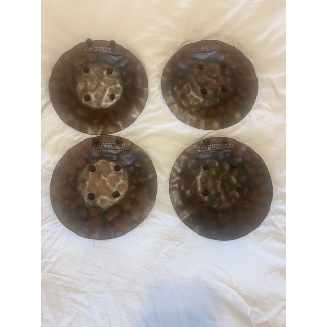 Jan Barboglio Moose Metal Plates 4 Piece Set Rustic Handcrafted Wildlife Decor Collection RARE FIND - Jan Barboglio Signed...