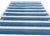 Textile Handmade Cotton Area Rug, Sky Blue and White Cotton Vegetable Dyed Striped Dhurrie-10'x14' For Sale - Image 7 of 12
