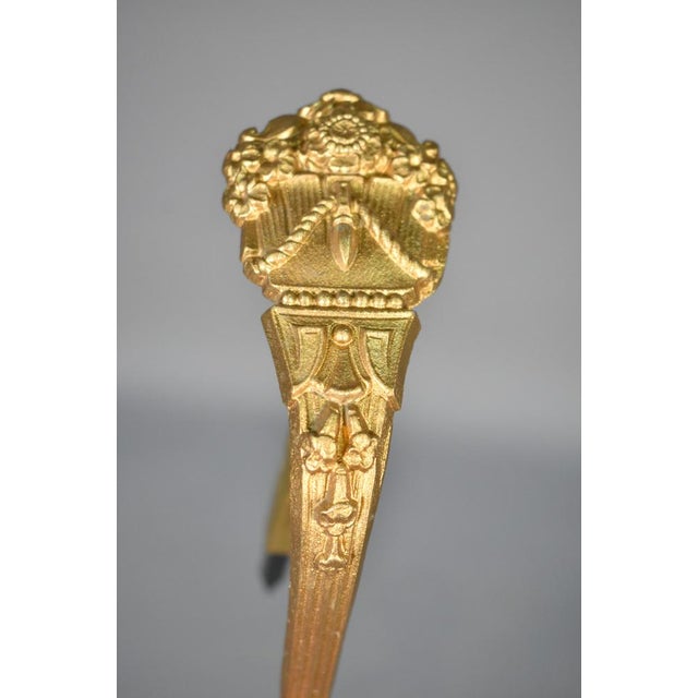 French Louis XVI Style Bronze Curtain Tie-Backs, Set of 2 For Sale - Image 10 of 15