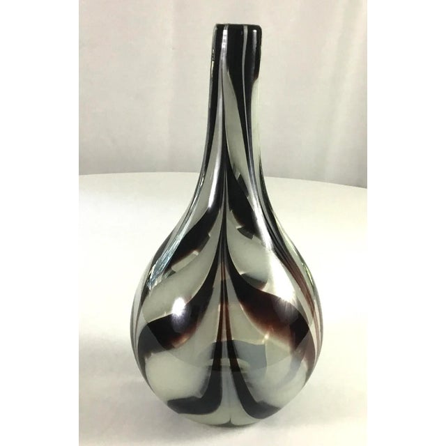 Glass 1970s Handblown Art Glass Vase For Sale - Image 7 of 8