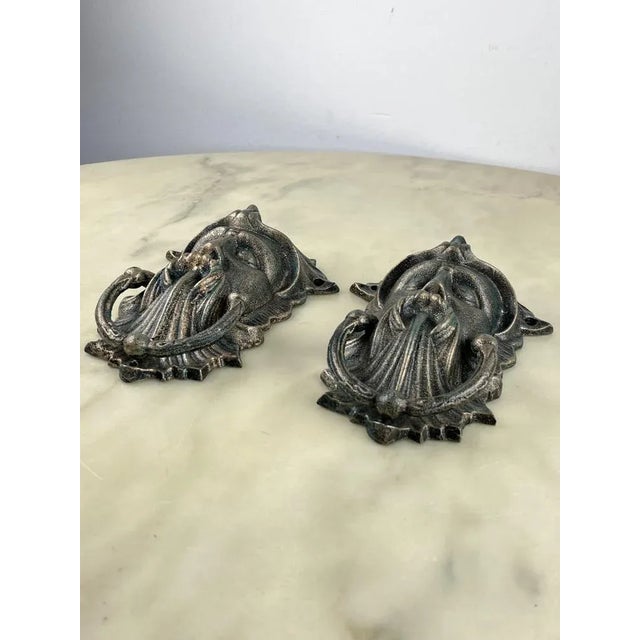Bronze Door Knockers, Italy, 1980s, Set of 2 For Sale - Image 6 of 11