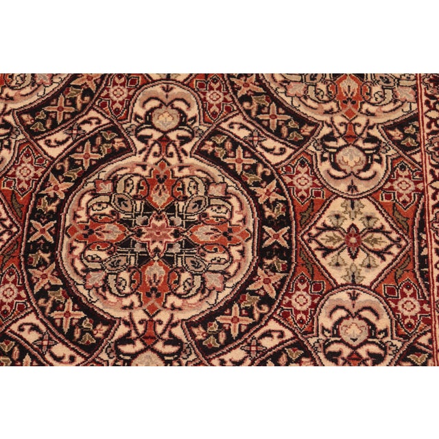 Boho Chic Organic 1990's Pak-Persian Black/Rust Wool Rug - 5'11'' X 9'0'' For Sale - Image 4 of 9