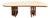 Mid Century Travertine Top Coffee Table With Sculptural Teak Wood Base For Sale