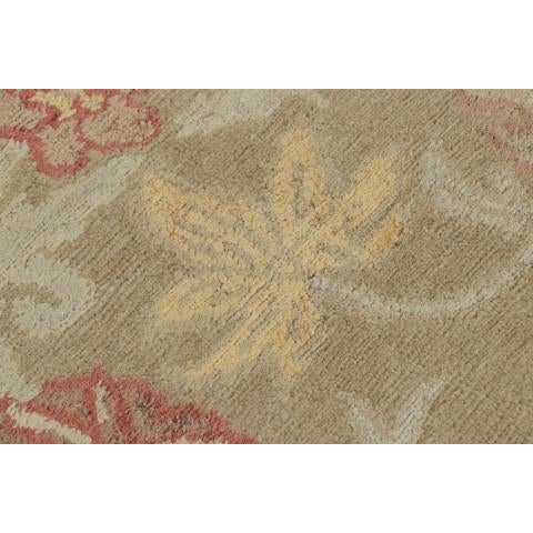 2010s Hand-Knotted Spanish Floral Rug in Beige and Red by Rug & Kilim For Sale - Image 5 of 8