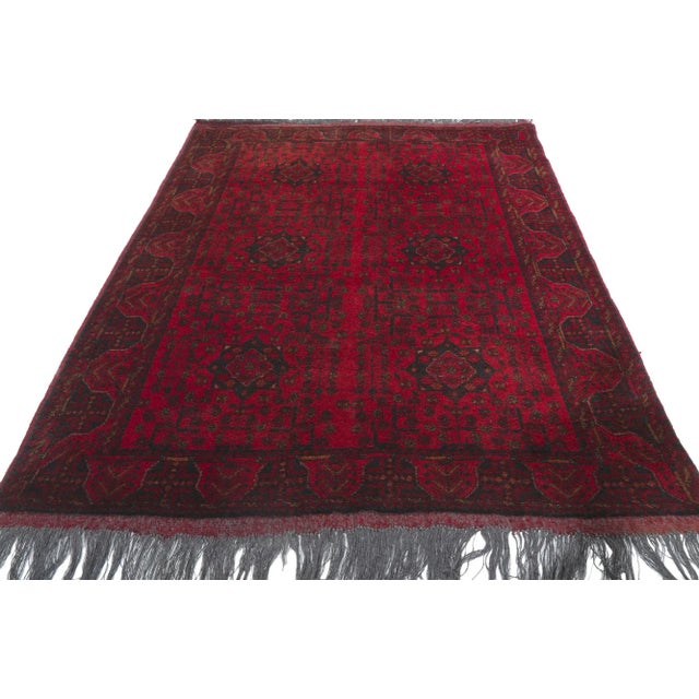 Mid 20th Century Vintage Persian Turkoman Rug, 04'02 X 06'07 For Sale - Image 4 of 9