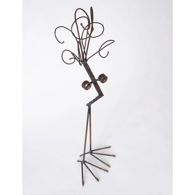 Mid 20th Century Abstract Brutalist Style Mixed Metal Bird Sculpture For Sale - Image 12 of 12