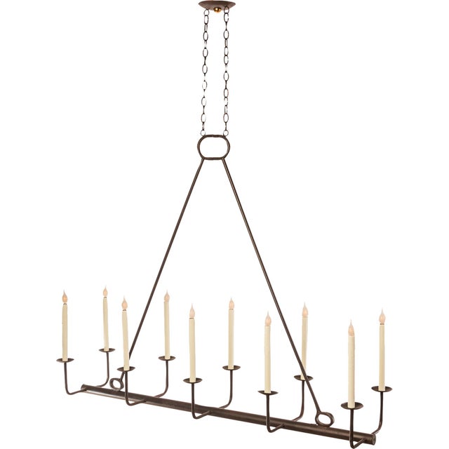 Build your room design around this beautiful ten light chandelier with oval accents. Finished in Antique Platinum this...