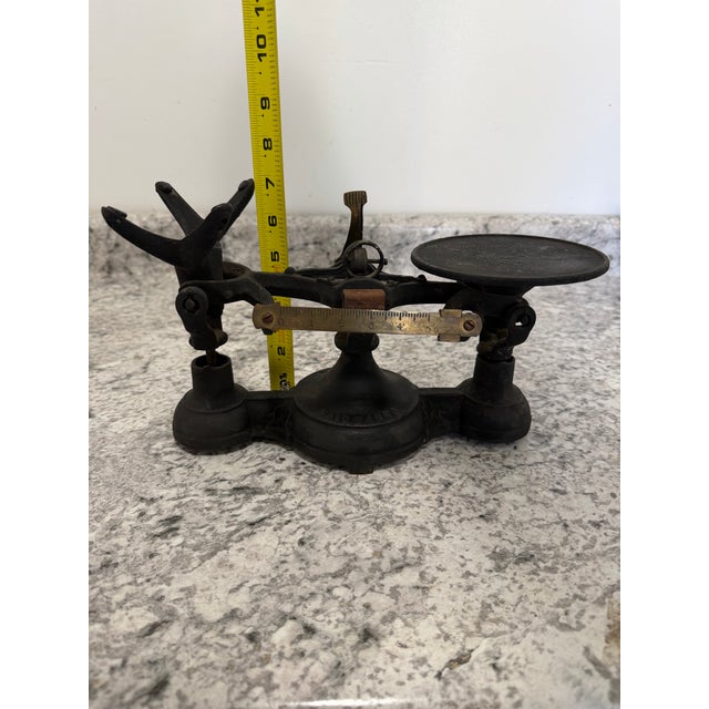 Antique Fairbanks Cast Iron Balance Scale 7” Tall 12” Long - No Weights, Untested For Sale - Image 12 of 12