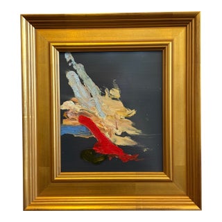 Contemporary Ak Hardeman Painting Abstract Primary Colors in Gold Plein Air Frame For Sale