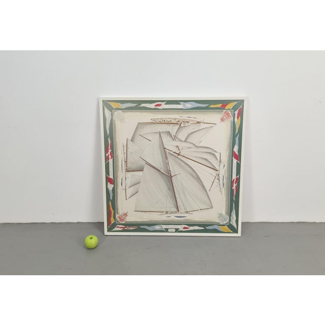 Hermès Vintage Framed Vent Portant Silk Scarf by Hermès, Paris, 1990s For Sale - Image 4 of 10