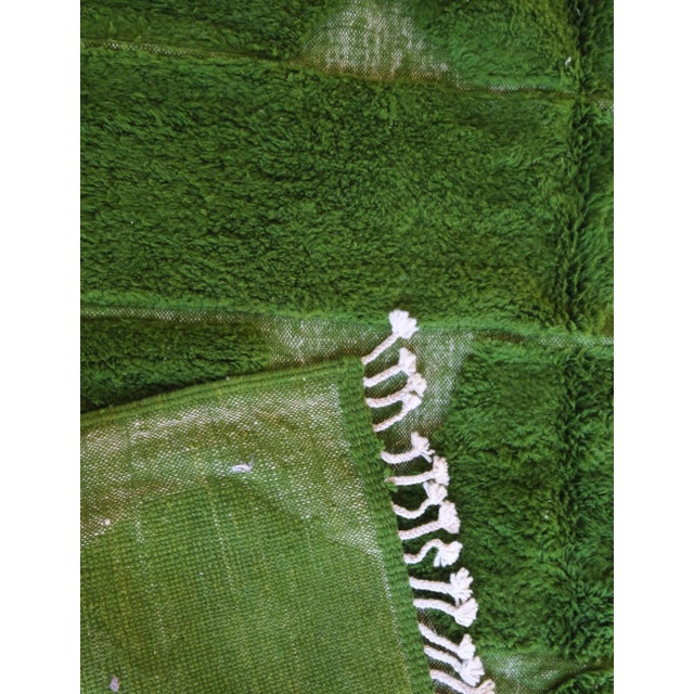 Green Moroccan Rug - 9.6 X 7.9 Ft For Sale In Cleveland - Image 6 of 8