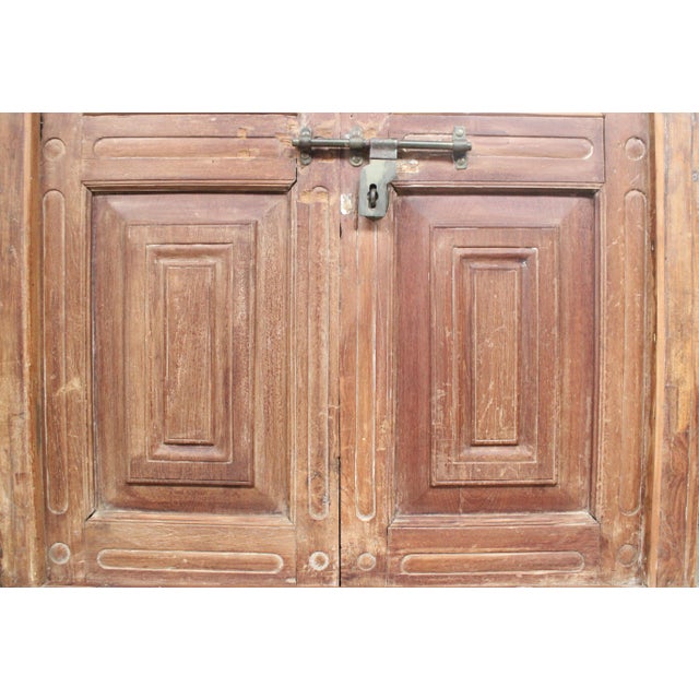 Wood Transom Door Scalloped Cut Outs Mirrored For Sale - Image 7 of 12