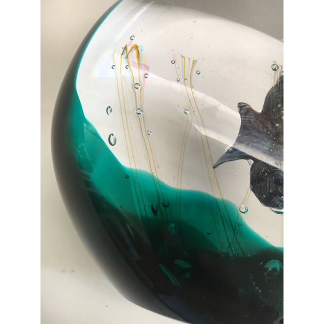 Glass 1990s Murano Glass Seahorse Paperweight For Sale - Image 7 of 8