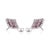 Gemstone Art Deco Natural Ruby & Diamond Square Stud Earrings in Sterling Silver, A Pair For Sale - Image 7 of 12