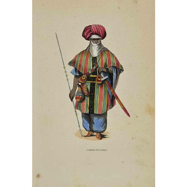 Warrior of Tuarick is a hand colored lithographs made by Auguste Wahlen in 1844. Good conditions. Ghe artwork belongs to...