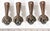 Set of 4 Antique 19th Century Claw and Ball Feet for Table For Sale - Image 4 of 6