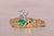 1990s The Clad: Irish Made Claddaugh Ring in Yellow Gold with Chalcedony and Diamond For Sale - Image 5 of 11