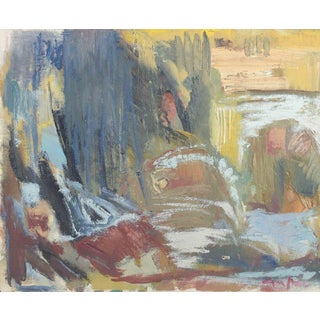Agne Johansson, Marsvinter Modernist Landscape, 1969, Oil on Canvas For Sale