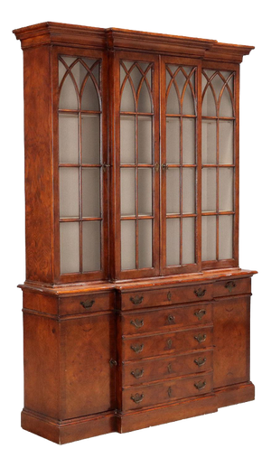Antique Bookcase Oak 4 Doors United Kingdom Xx Century