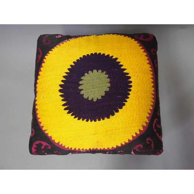 Brown Vintage Hand-Carved Wooden Stoll Chair, Afghanistan For Sale - Image 8 of 12