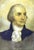 This vintage lithograph print presents a stately portrait of George Washington, the first President of the United States....