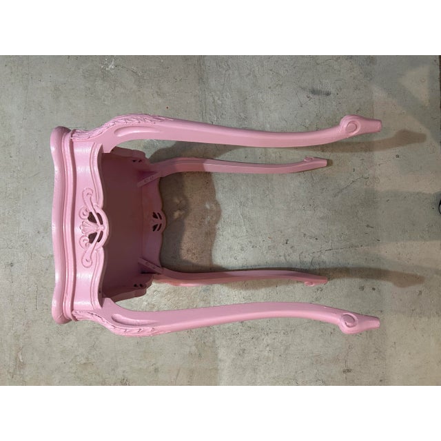 1970s Circa 1970 Louis XVI Style Painted in Pink For Sale - Image 5 of 9
