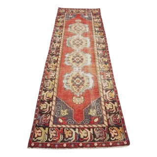Oushak Runner Rug in Wool, 1960s For Sale