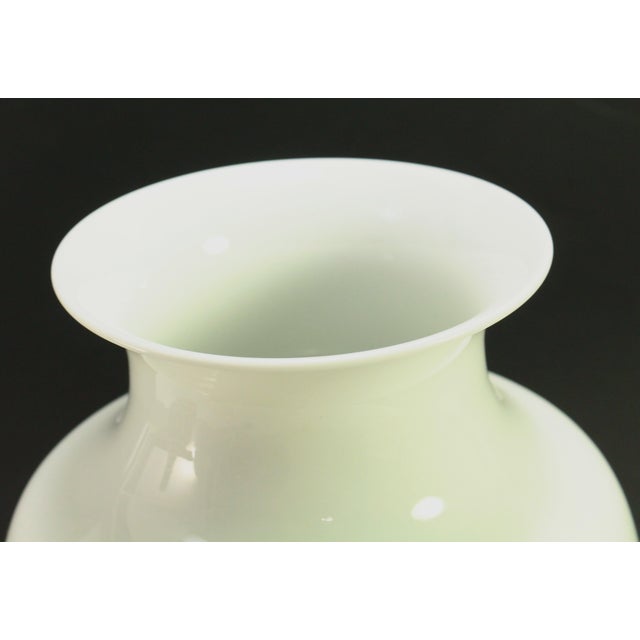 MCM Jingdezhen Chinese Vase White Porcelain With Hand Painted Winter Scenes For Sale - Image 15 of 18