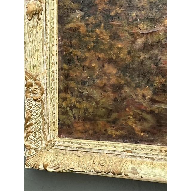 Mid 20th Century Vintage Original Landscape Oil Painting on Canvas For Sale - Image 5 of 12