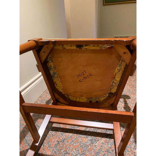 1950s Vintage Floral Upholstered Chair For Sale - Image 9 of 10