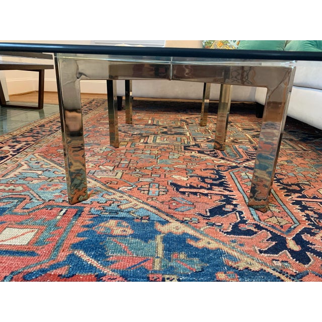 Milo Baughman, Thayer Coggin Brass Double X Coffee Table For Sale In Houston - Image 6 of 11