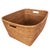 Artifacts Saboga Home Family Basket with Cutout Handle in Honey Brown For Sale - Image 10 of 13