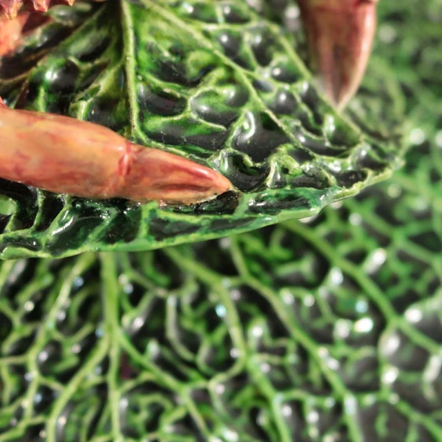 Cunha Palissy Majolica Crab Wall Pocket For Sale - Image 11 of 13