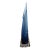 1990s Modern Sleek Branson Midnight Blue Slender Art Glass Calla Vase, Signed For Sale