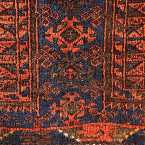 Baluchi Rug in Cotton & Wool For Sale - Image 5 of 12