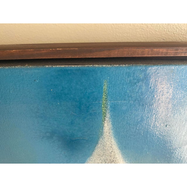 Paint Mid-Century Modern Abstract Painting by Pennsylvania Artist Lucille McBeth, Framed For Sale - Image 7 of 8