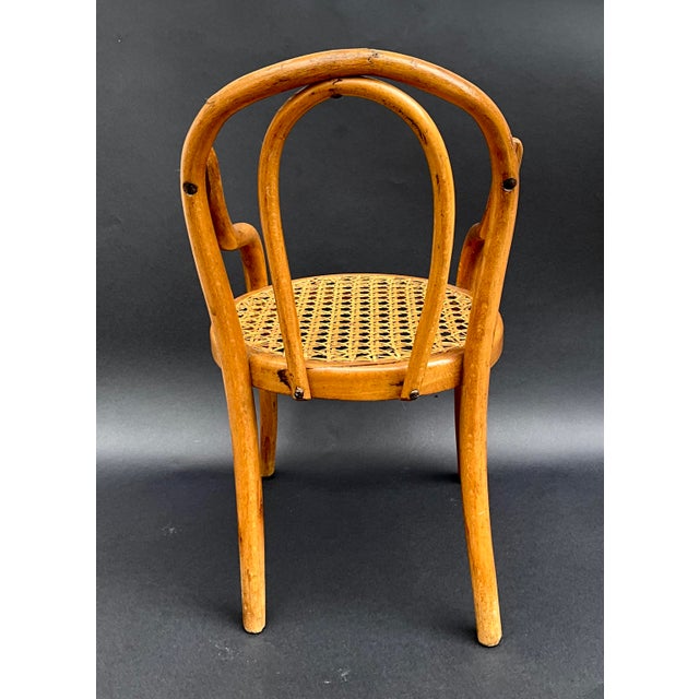 Antique Bentwood Doll Chair attributed to Thonet, 1900 For Sale - Image 4 of 9