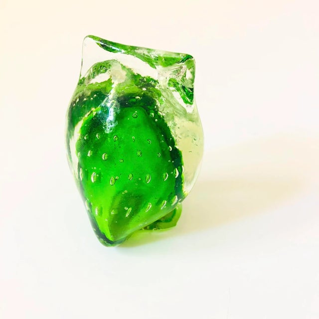 Glass Art Glass Owl For Sale - Image 7 of 8