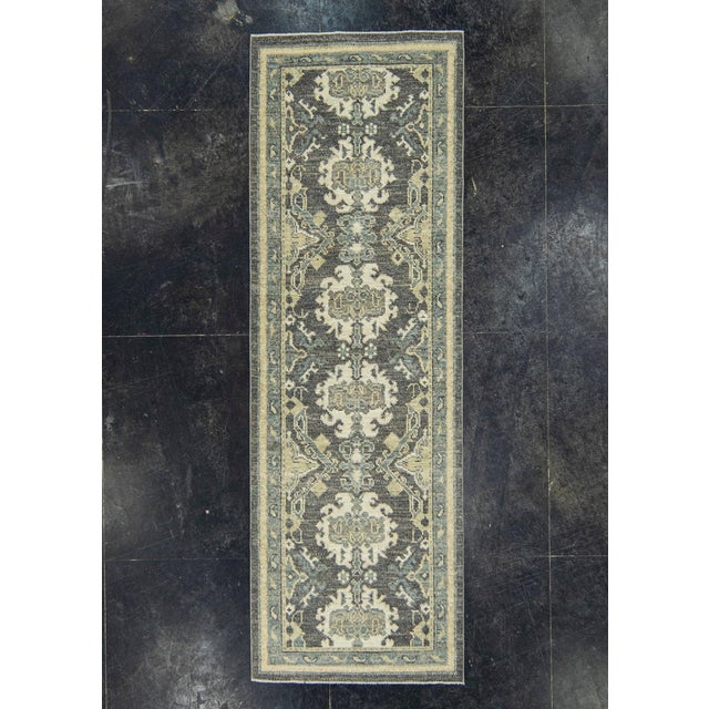 Black Turkish Oushak Rug 2'10" x 8'8" #20260 For Sale - Image 8 of 8