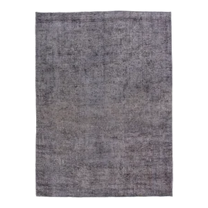 Vintage Persian Overdyed Handmade All-Over Gray Wool Rug