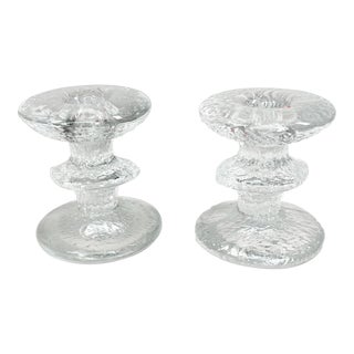 1967 Iittala Festivo Ring Glass Candle Holders Timo Sarpaneva Finland For Sale
