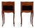 Antique Nightstands in Wood and Nutwood, France, 1950s, Set of 2 For Sale
