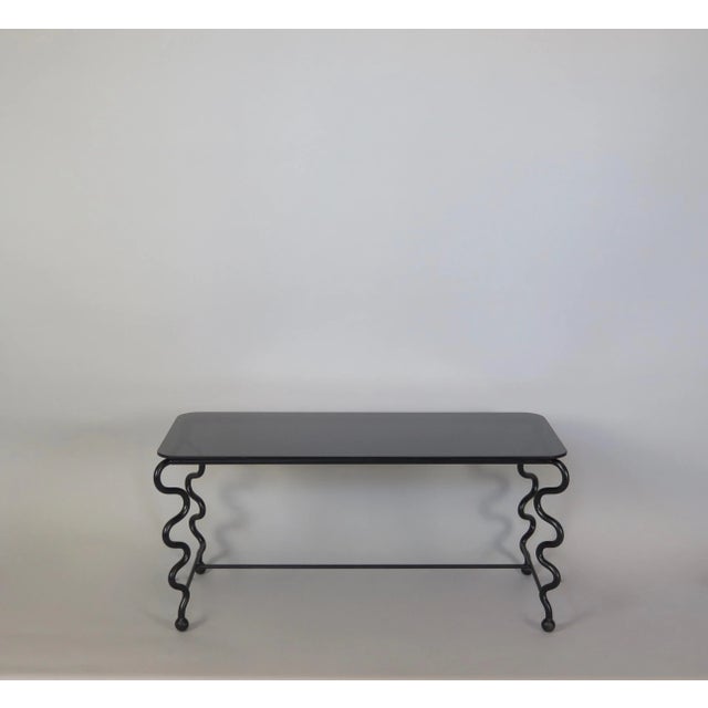 'Serpentine' Coffee Table With Black Glass Top Chairish