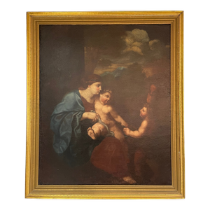 Antique the Virgin Mary With Infant Christ Oil Painting