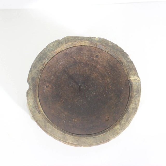 French Country Vintage Wood and Metal Candleholder Seed Sorter For Sale - Image 3 of 11
